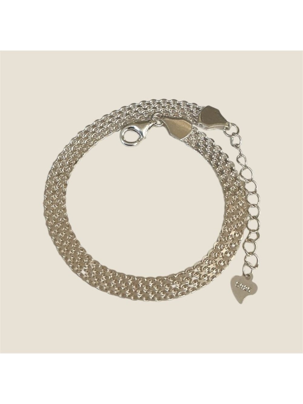 Sterling Silver 925 Mesh Bracelet Adjustable 6-7.5 Inches Lightweight 3.5g Elega